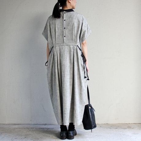 ASEEDONCLOUD アシードンクラウド　Sampler cloth Memories pullover dress #Light Grey  【送料無料】