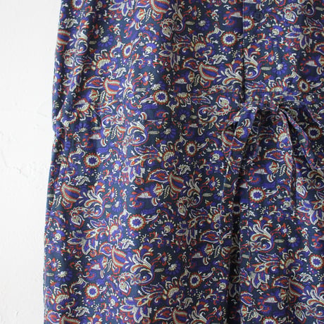 soil ソイル　40'S POPLIN MEDIUM FLOWER PRINT NO/SL OVERALLS　＃NAVY