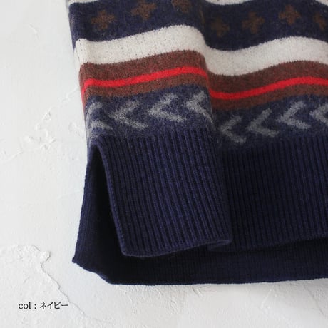 atelier naruse アトリエナルセ　ジャガードノルディック ニットベスト　jacquard nordic knit vest　【送料無料】