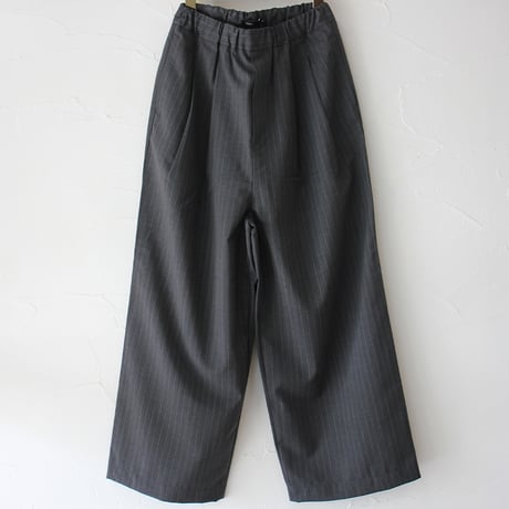TRAVAIL MANUEL トラバイユマニュアル　TWトロストライプ2タックワイドパンツ　#グレー、ネイビー
