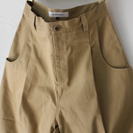 atelier naruse アトリエナルセ　ヴィンテージチノ ワイドタックパンツ vintage chino wide tuck pants