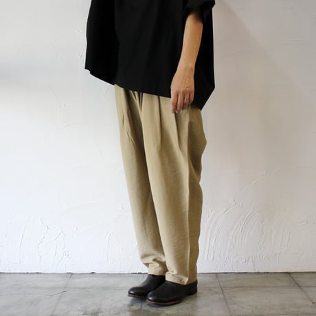 TRAVAIL MANUEL トラバイユマニュアル　ヴィンテージツイル4タックジョッパーズ　#ブラック、ベージュ、ブラウン