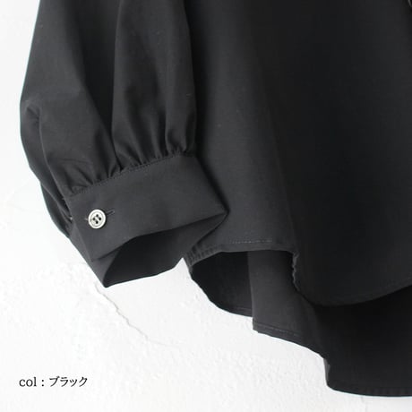 Linenya リネンヤ　ラッフルシャツ　#ブラック、ブリック、ホワイト　【送料無料】