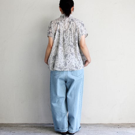**再入荷** atelier naruse アトリエナルセ　コットンデニムタックパンツ　cotton denim tuck pants　#vintage wash