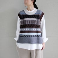 atelier naruse アトリエナルセ　ジャガードノルディック ニットベスト　jacquard nordic knit vest　【送料無料】