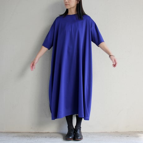 atelier naruse アトリエナルセ　コットンカットソーコクーンワンピース　#ネイビーブルー、ブラック　【送料無料】