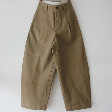 ASEEDONCLOUD アシードンクラウド　HandWerker　Khaki Denim HW Wide Trousers ワイドトラウザー  #KHAKI 【送料無料】