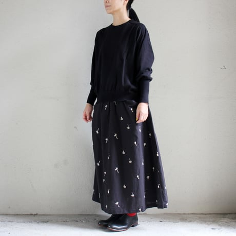 atelier naruse アトリエナルセ　コットンリネンカットインポケットスカート～nohara～cotton linen cut-in pocket skirt　【送料無料】