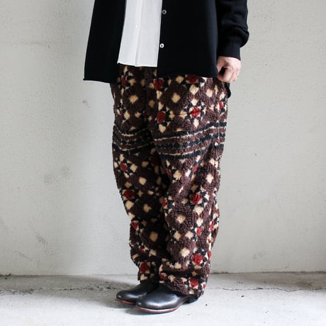 ASEEDONCLOUD アシードンクラウド　Station floor pattern trousers  #Brown  【送料無料】