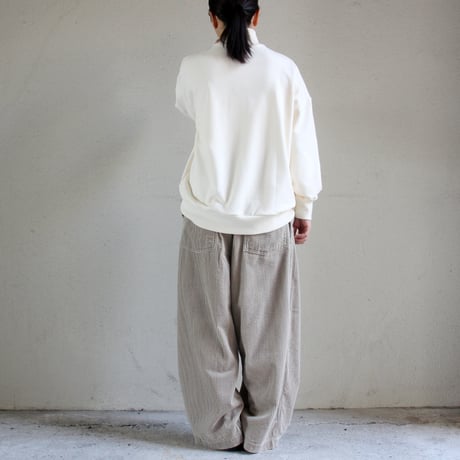 TRAVAIL MANUEL トラバイユマニュアル　サッカーコールデイリーパンツ　#ブラック、ベージュ、オフ白　【送料無料】