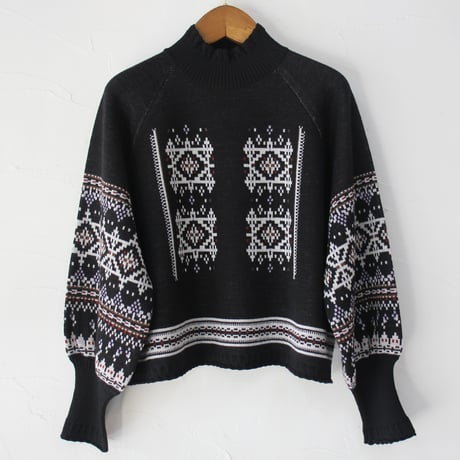 ASEEDONCLOUD アシードンクラウド　Memories pull on knit  #Black  【送料無料】