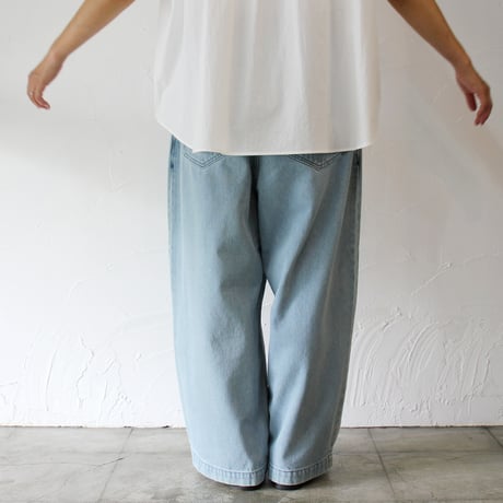 **再入荷** atelier naruse アトリエナルセ　コットンデニムタックパンツ　cotton denim tuck pants　#vintage wash