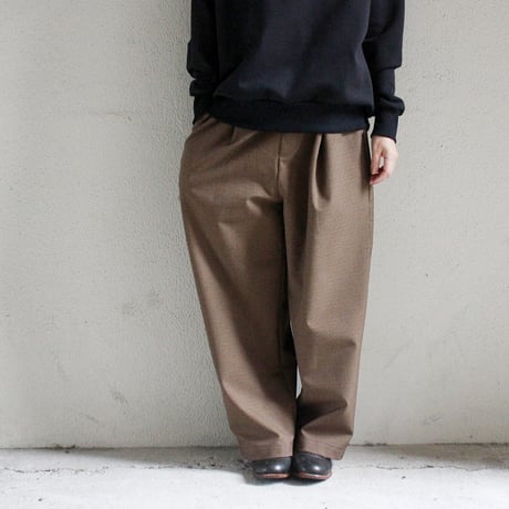 TRAVAIL MANUEL トラバイユマニュアル　ガンクラブチェックプランパンツ　#グレー、ブラウン　【送料無料】