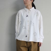 atelier naruse アトリエナルセ　レーヨンコットンビッグシルエットシャツ～バレリーナ～　rayon cotton big silhouette shirt