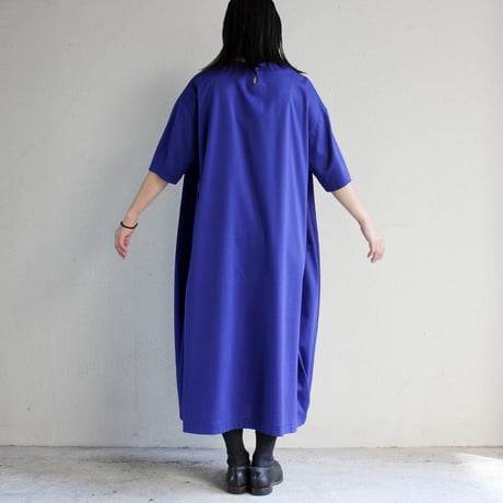 atelier naruse アトリエナルセ　コットンカットソーコクーンワンピース　#ネイビーブルー、ブラック　【送料無料】