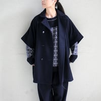 homspun ホームスパン　パウダーフラノショートスリーブジャケット　＃ネイビー、サックス　【送料無料】