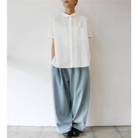 **再入荷** atelier naruse アトリエナルセ　コットンデニムタックパンツ　cotton denim tuck pants　#vintage wash