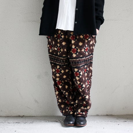 ASEEDONCLOUD アシードンクラウド　Station floor pattern trousers  #Brown  【送料無料】