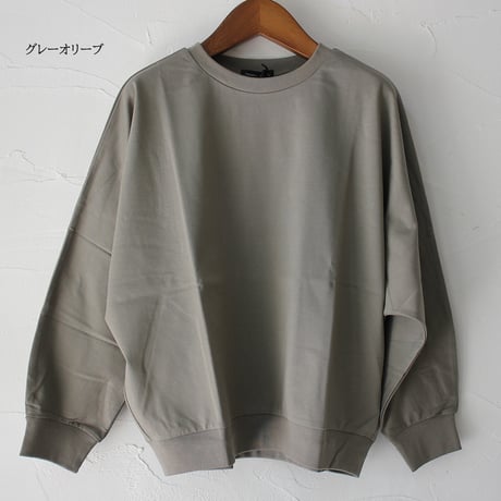 **MORE SALE** TRAVAIL MANUEL トラバイユマニュアル　ミディ天竺長袖ドルマンプルオーバー