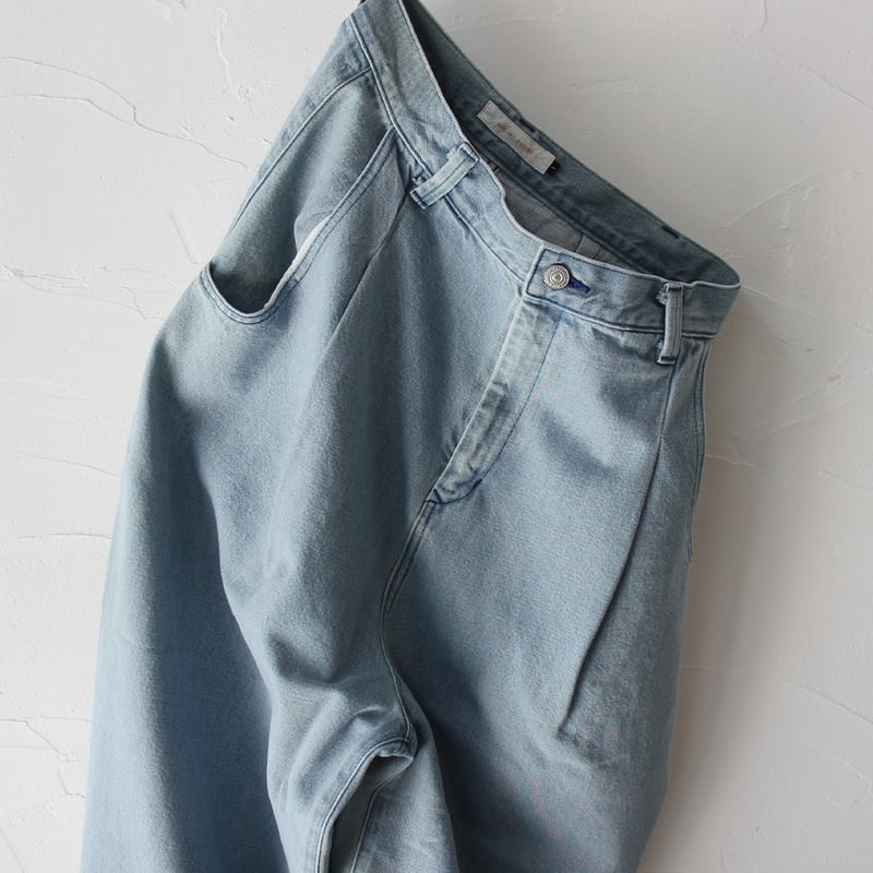 再入荷** atelier naruse アトリエナルセ コットンデニムタックパンツ