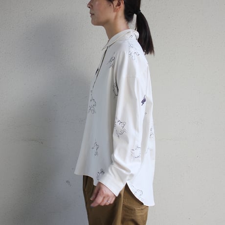atelier naruse アトリエナルセ　レーヨンコットンビッグシルエットシャツ～バレリーナ～　rayon cotton big silhouette shirt