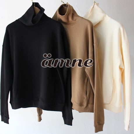 amne アンヌ　フレンチテリーボトルタートル FRENCH TERRY bottie turtle　#ナチュラル、キャメル、ブラック　【送料無料】