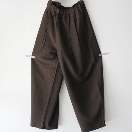 TRAVAIL MANUEL トラバイユマニュアル　ヴィンテージツイルコクーンパンツ　#ブラック、ブラウン　【送料無料】