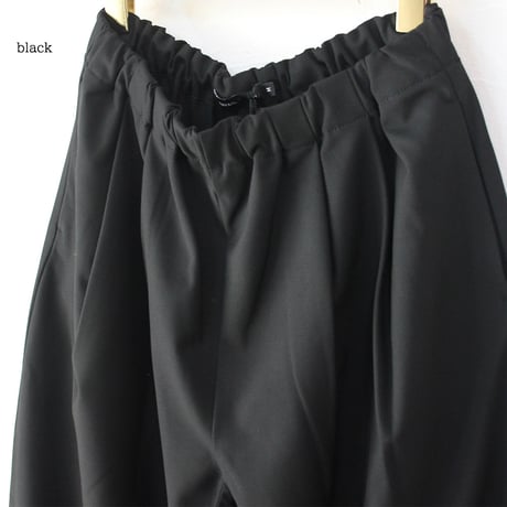TRAVAIL MANUEL トラバイユマニュアル　ウォームツイルコクーンパンツ　#ブラック、杢グレー、オートミール　【送料無料】