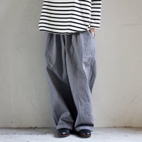 **グレー・ブルー再入荷** homspun ホームスパン　10ozデニムギャザーパンツ　#ホワイト、グレー、ブリーチブルー、ブルー