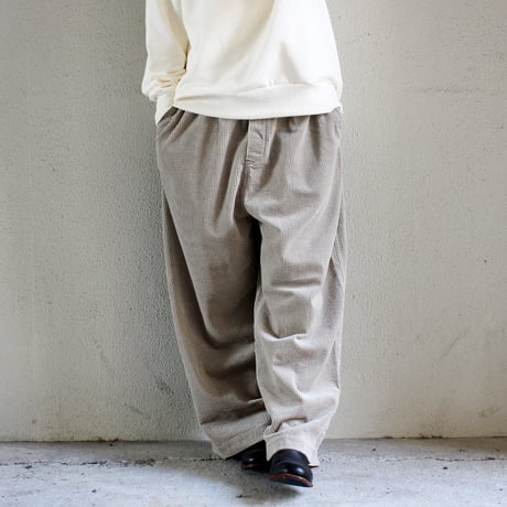 TRAVAIL MANUEL トラバイユマニュアル　サッカーコールデイリーパンツ　#ブラック、ベージュ、オフ白　【送料無料】