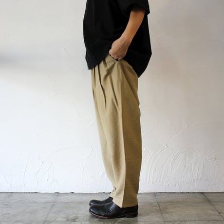 TRAVAIL MANUEL トラバイユマニュアル　ヴィンテージツイル4タックジョッパーズ　#ブラック、ベージュ、ブラウン