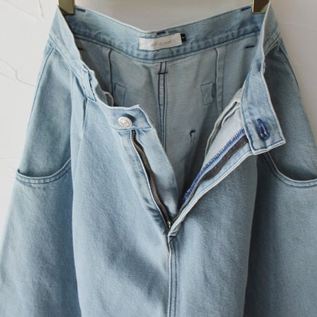 atelier naruse アトリエナルセ　コットンデニムタックパンツ　cotton denim tuck pants　#vintage wash