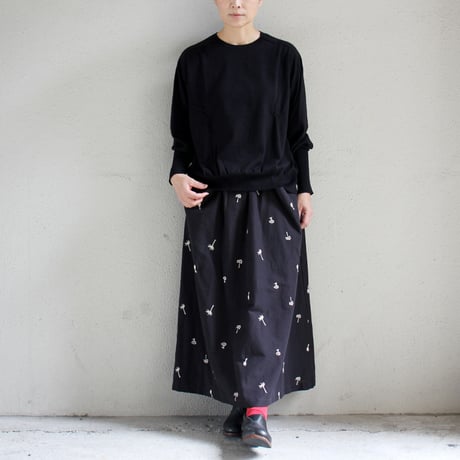 atelier naruse アトリエナルセ　コットンリネンカットインポケットスカート～nohara～cotton linen cut-in pocket skirt　【送料無料】