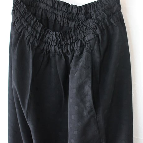 TRAVAIL MANUEL トラバイユマニュアル　キュプラドットサッシュワイドパンツ　#ブラック