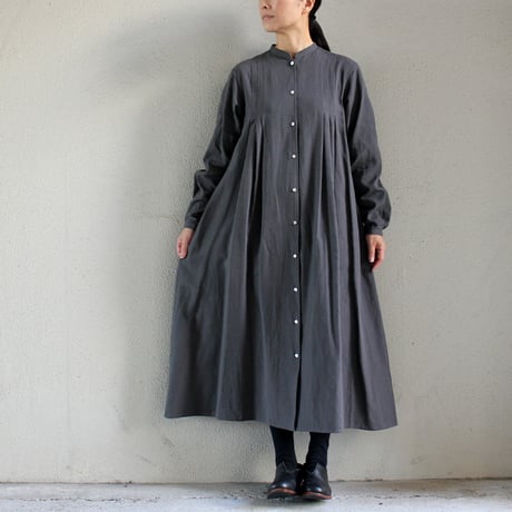 SUSURI ススリ　ログシャツドレス　#charcoal 　【送料無料】