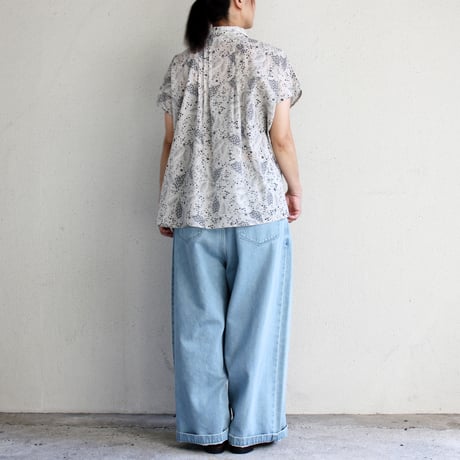 **再入荷** atelier naruse アトリエナルセ　コットンデニムタックパンツ　cotton denim tuck pants　#vintage wash