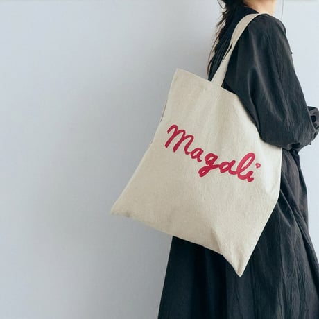 MAGALI マガリ　キャンバスコットンリネン・トートバッグ　#ブラック、ナチュラル、カーキ