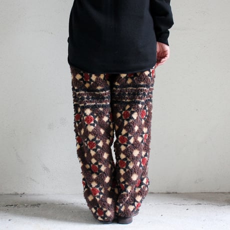 ASEEDONCLOUD アシードンクラウド　Station floor pattern trousers  #Brown  【送料無料】