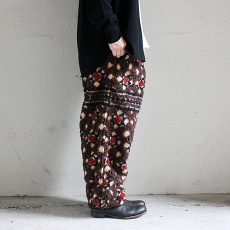 ASEEDONCLOUD アシードンクラウド　Station floor pattern trousers  #Brown  【送料無料】