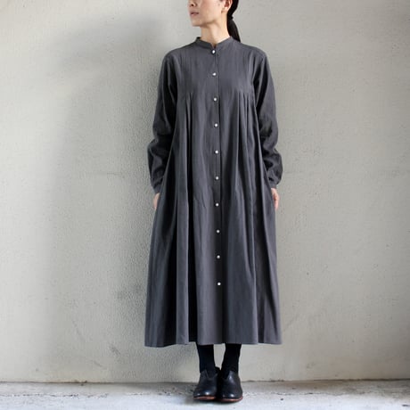 SUSURI ススリ　ログシャツドレス　#charcoal 　【送料無料】