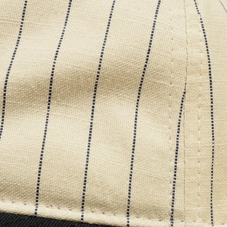 OLD ENGLISH STRIPE 6PANEL CAP / NATURAL&DARK NAVY