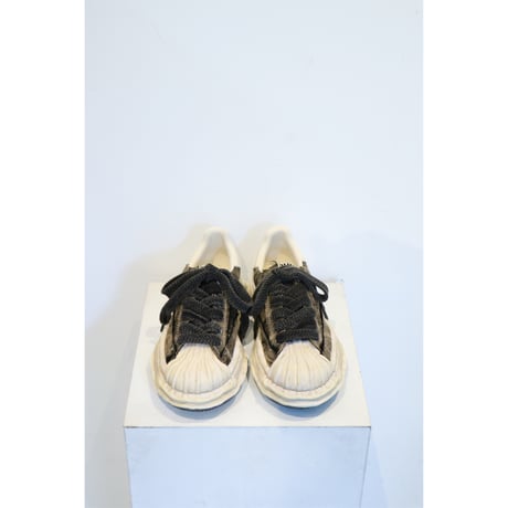 Maison MIHARA YASUHIRO : ”BLAKEY”original sole bleached canvas Low-Top sneakers