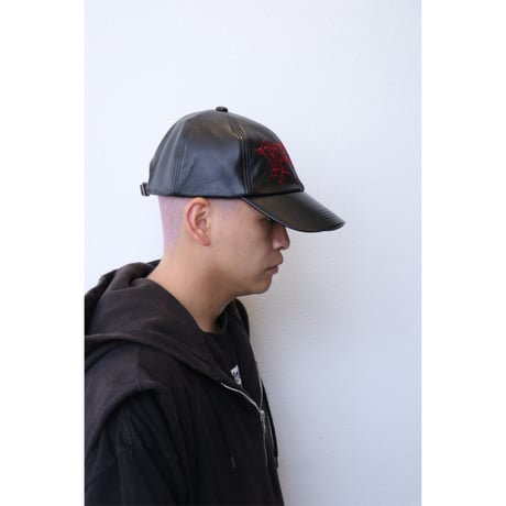 JOHN LAWRENCE SULLIVAN :EMBROIDERED LEATHER CAP