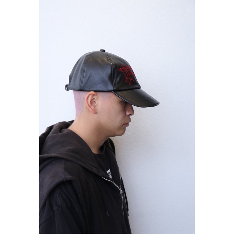 【キャラメル】JOHN LAWRENCE SULLIVAN JOHN LAWRENCE SULLIVAN :EMBROIDERED LEATHER CAP