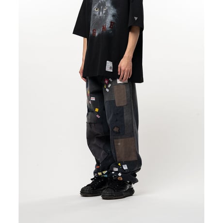 Maison MIHARA YASUHIRO: Price Tag Sticker Print Repaired Pants