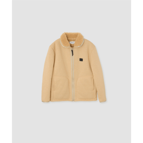 JANE SMITH : POLYESTER BOA FLEECE REVERSIBLE ZIP UP JACKET