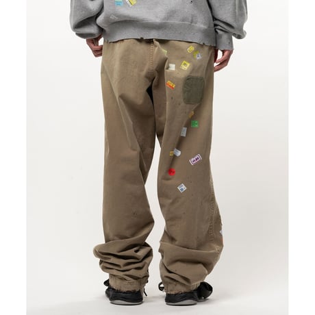 Maison MIHARA YASUHIRO: Price Tag Sticker Print Repaired Pants