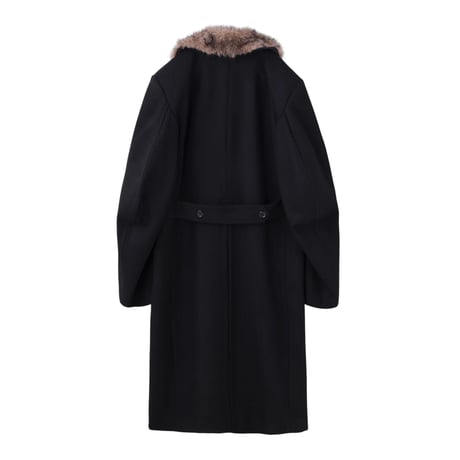 JOHN LAWRENCE SULLILAN : HEAVY MELTON DOUBLE BREASTED MILITARY COAT