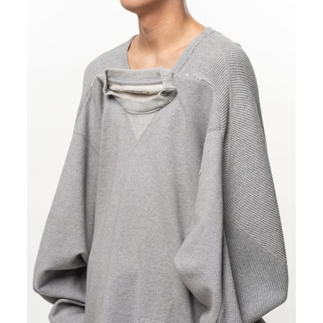 Maison MIHARA YASUHIRO: Thermal Pullover Combined Sweatshirt