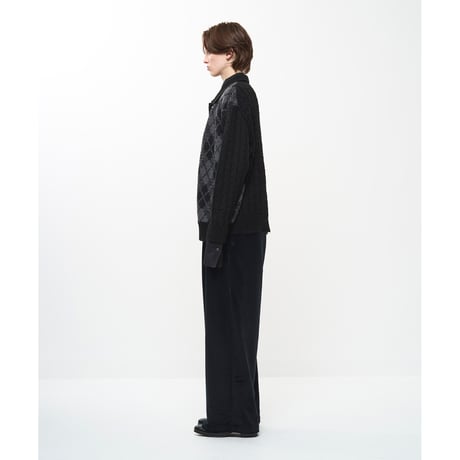 Juha  : COLLARED ARGYLE CARDIGAN